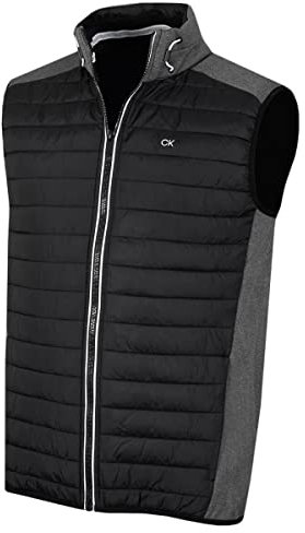Calvin Klein Mens Hybrid Gilet - Charcoal/Black - L