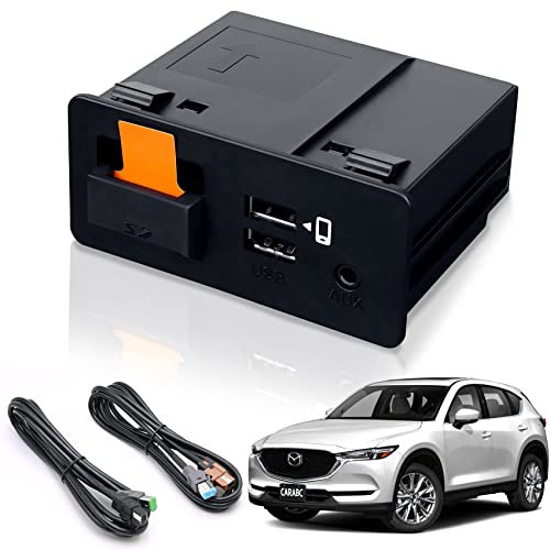 CARabc Apple Carplay Adapter Passend für 2014-2021 Mazda 2/3/6/CX3/CX5/CX9/MX5/FIAT 124, Kompatibel für Apple Carplay & Android Auto, TK78-66-9U0C OEM Hub Nachrüstsatz Passt für MZD Connect System