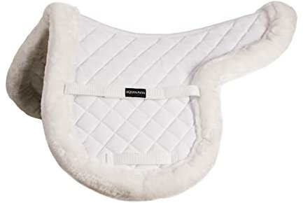Equinavia Eidsvoll Shaped Schabracke mit Ultra Fleece Besatz, Weiß, L