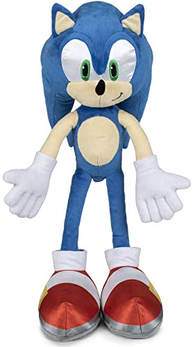 Play by Play Sonic The Hedgehog Peluche Grande 45cm - Licenza Sega - Multicolore