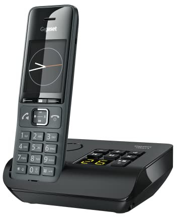 Gigaset Family A - Cordless DECT Telephone with an Answering Machine - Timeless and Elegant Design - Excellent Audio Quality, Black [UK Version]