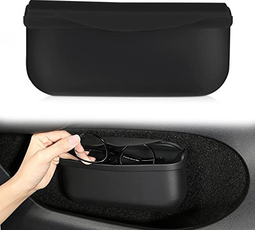 TDHLW Versteckte Aufbewahrungsbox Brillenhalter Organizer Silikon Mittelkonsolenablage Aufbewahrungsbox für Tesla Model 3 Model Y 2016-2022