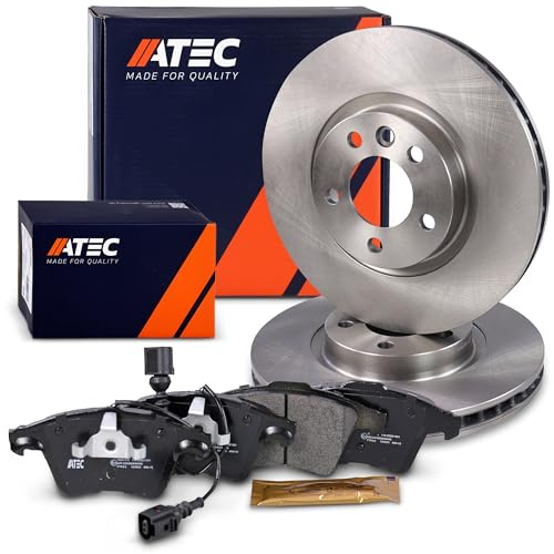 ATEC Germany Bremsenset Vorderachse inkl. Bremsscheiben Ø 333 mm Belüftet + | Kompatibel mit: VW MULTIVAN T5, TRANSPORTER T5 Bus, TRANSPORTER T5 Kasten, TRANSPORTER T5 Pritsche/Fahrgestell (7JD, 7JE, 7JL
