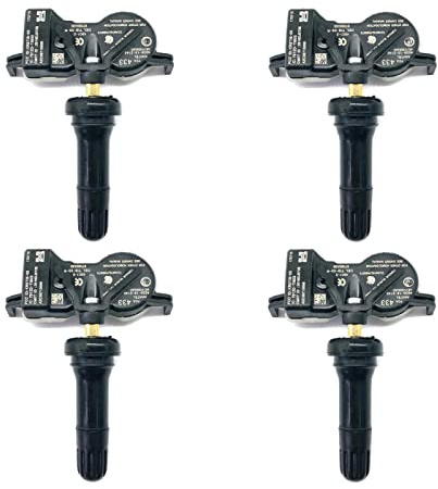 Autoreifendrucksensor TPMS für Fiat 500X 2017–2023, 4 Stück TPMS Reifendruckkontrollsystem Sensor 68313387AB