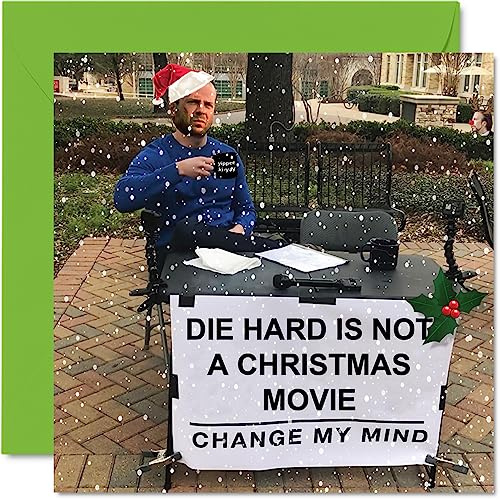Stuff4 Lustige Weihnachtskarten für Frauen und Männer | Not A Christmas Movie, Merry Xmas Weihnachtskarte für Schwester, Bruder, Cousin, Onkel, Tante, Mutter, Vater, Oma, Großvater