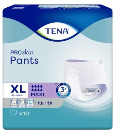 Tena ProSkin Lot de 4 culottes pour incontinence, taille XL, 40 pièces