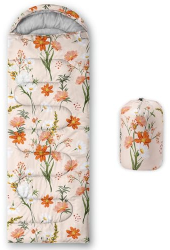 Sleeping Bags for Adults and Kids Backpacking Camping Sleeping Bags for Girls and Boys Lightweight Waterproof Cold/Warm Sleeping Bag for Season Camping Essentials Outdoor Travel with Compression Bags