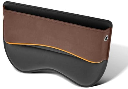 TYJH Autositz Gap Aufbewahrungsbox für VW UP 2015-2022 PU-Leder-Organizer Sitz Seitentaschen Organizer Multifunktionale Aufbewahrungsbox,B-Brown