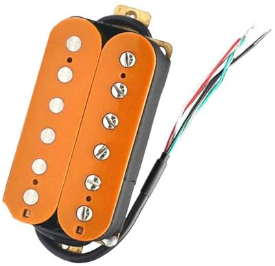 Orange E-Gitarre Humbucker Bridge Pickup Vier Verhalten mit Schild Gitarrenteilen