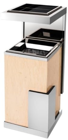 Papelera Exterior Cubo de Basura Lobby Papelera De Exterior Papelera De Mármol Papelera De Acero Inoxidable Para Vestíbulo De Hotel Edificio De Oficinas De Hotel Con Cenicero Vertical Bote de Basura C
