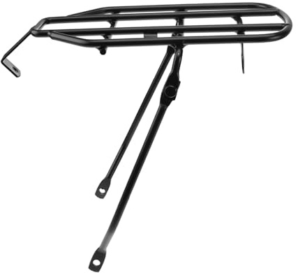 BELLIFFY Bike Rear Shelf Folding Solid Iron Bike Carrier Rack Luggage Carrier Black for Outdoor Cycling Cargo Transport
