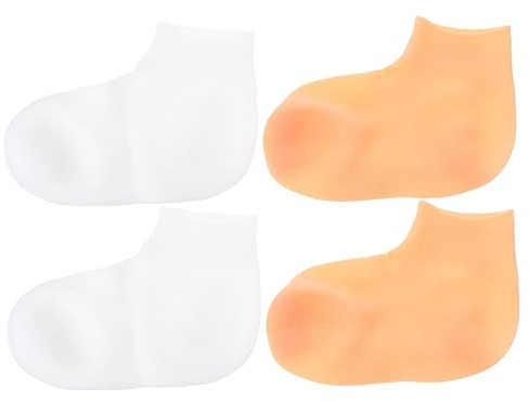 PLAFOPE Calze Esfolianti Piedi in Sebs, 2 Paia, Riutilizzabili e Traspiranti, per Piedi Secchi e Screpolati, Calzini Antimicotici Donna, Viaggio