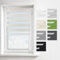 Estika Doppelrollo Klemmfix ohne Bohren - Breit: 100 cm - Höhe: 120 - Farbe: Cream - Jalousien Fenster innen ohne Bohren, Duorollo, Fensterrollo innen