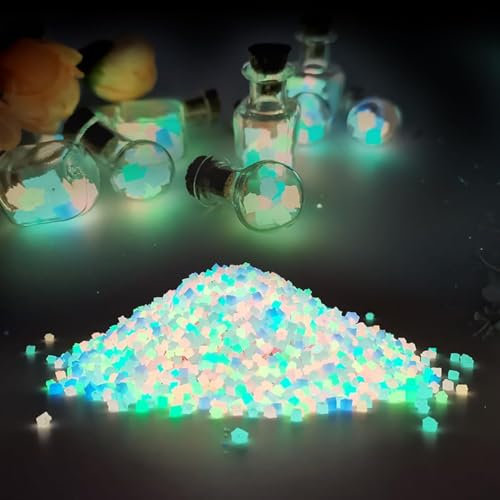 6000 Pezzi Pietre Luminose Ghiaia per Giardino Luminosi Giardino Pietre Decorative Luminoso Pietre Ciottoli Sassi da Giardino Decorazioni Giardino per Acquario Pietre Nottilucenti Ghiaia