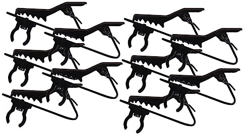 CORHAD 10pcs Lightweight Plastic Microphone Clips Universal Lapel Mic Clip Replacement for 3.5mm Mic, Portable Microphone Mount Suitable for Ktv and Stage Performances