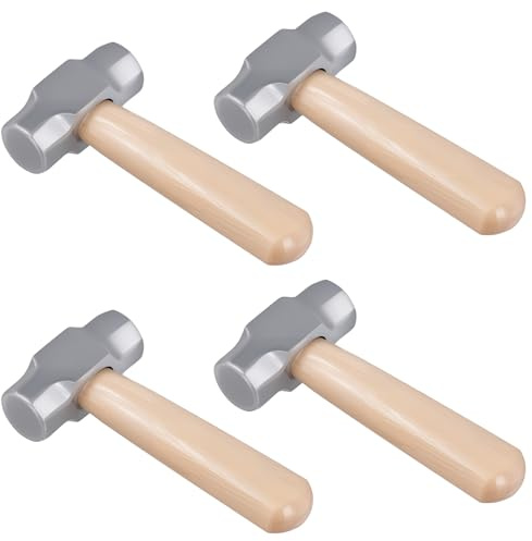KOHAND 4 Pack Mini Sledge Hammer, Sledge Hammer with Wood Handle, 1 LB Crack Hammer for Metal Working and House Repairs
