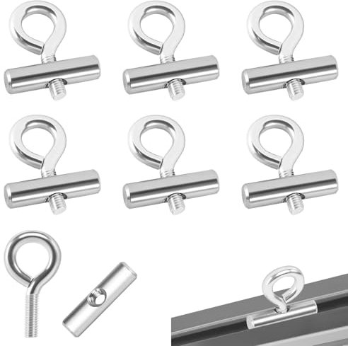 Kederstopper 8-10 mm, 6 Unidades Kederstopper Kit De Bloqueo para Riel De Refuerzo, Kit De Bloqueo De Camping Accesorios para Autocaravana Barco Caravana