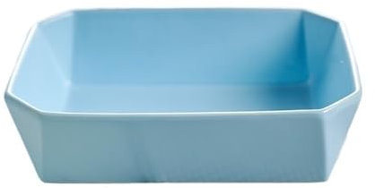 SDA287MZ Pirofile da Forno Teglia da Forno in Ceramica for casseruola e Lasagna, 20 * 15 * 5,7 cm, Rettangolare, Profonda, Adatta al Forno, for cuocere, arrostire e servire. Pirofila(Blue)