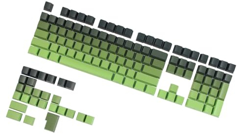 Keycaps Side Printing Keycap Set Double Shot Customs Shining Through Key Cap Gradient Green Key Cap Oem 133 Keys Office Keyboard Accessories