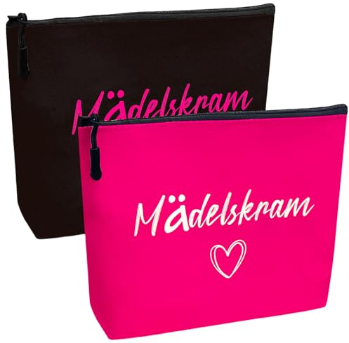 ePicsoa 2 Stück Krimskrams Kosmetiktasche Klein, Schminktasche Damen | Kleine Kosmetiktasche für Handtasche, Kulturbeutel Klein, Reisen für Kosmetiktasche, Geeignet für Geschäftsreisen(Mädelskram)