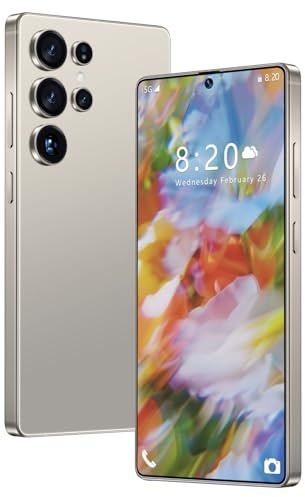Smartphone S26 Ultra 5G, telefono sbloccato con 16GB di RAM 1TB di ROM, Android 14.0, fotocamera con zoom da 72/108 MP, display HD da 7,3, batteria a lunga durata da 8000mAh,Grey-1TB