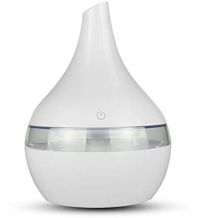 Hazeatte Essential Oil Diffuser, 300ml Aromatherapy Humidifier with Color Changing LED Lights, Ultra-Quiet Operation, Auto Shut-Off, Cool Mist Aromatherapy Diffuser for Home Office Bedroom Spa