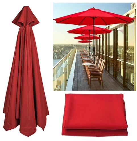 Waterproof Replacement Cover for 3.5m, 2.8m Patio Umbrellas, UV Protection for 6 or 8 Ribs Garden Canopy, Outdoor Parasol Shield
