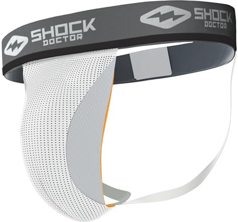 Shock Doctor Men's Core Supporter with Cup Pocket-White, 2X-Large