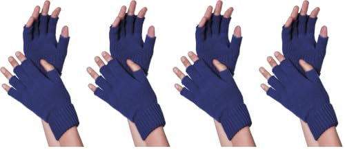 WILBERS & WILBERS 51040 - Gestrickte fingerlose Handschuhe, Kostümaccessoire für Karneval, Mottopartys, Halloween