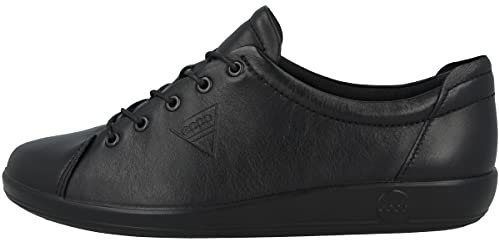 ECCO Damen Soft 2.0 Tie Tie Hohe Sneaker, Black With Black Sole, 41 EU