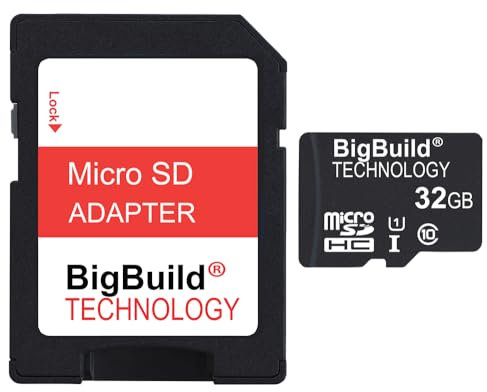 BigBuild Technology 32GB Ultra schnelle 80MB/s Klasse 10 MicroSD Speicherkarte für Tomtom Start 62 Navigator, SD Adapter ist im Lieferumfang enthalten
