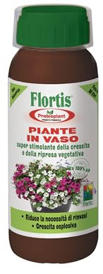 Flortis, Probioplant Piante in Vaso, Liquido per innaffio per Piante da Fiore e Verdi, Realizzato con Materie Prime Naturali, Formato da 500 ml