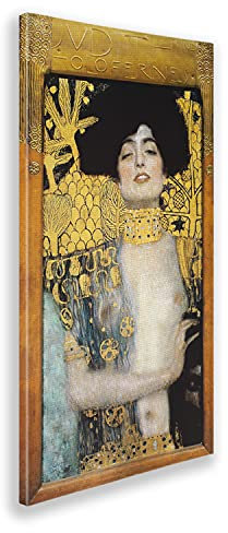 Giallobus - Quadro - Gustav Klimt - Oloferne e Giuditta - Tela Canvas Telaio Standard - 70x140 - Pronto da appendere - Quadri moderni per la casa