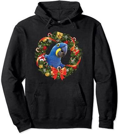 Couronne de Noël en aras jacinthe et perroquet Sweat à Capuche