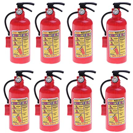 Toyandona 8Pcs FeuerlöScher Spielzeug Wasserpistolen FüR Kinder Sommer Outdoor Wasserspritzendes Feuerwehrmann-Spielzeug