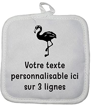 Mygoodprice Topflappen, Piktogramm, Flamingo 1, personalisierbar