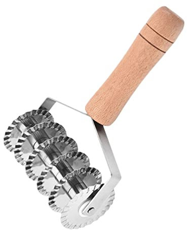 DOITOOL Coupe-PâTe En Acier Inoxydable Avec PoignéE En Bois Outil Cuisine Ergonomique Pour DéCouper PâTes Et Nouilles Grattoir PâTisserie PréCis Pour Maison