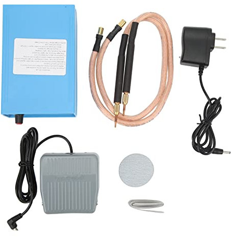 ViaGasaFamido Punktschweißgerät 5000-W-Hochleistungs-Handgerät mit Kupfernadel-Digitalröhrenanzeige Punktschweißgerät