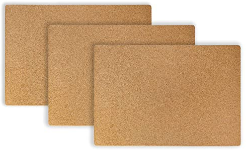 3er-Pack Schreibunterlage aus Kork | Kork Schreibtischunterlage für Büro & Homeoffice | Office-Mat | Desk Mat | Tischunterlage aus Presskork