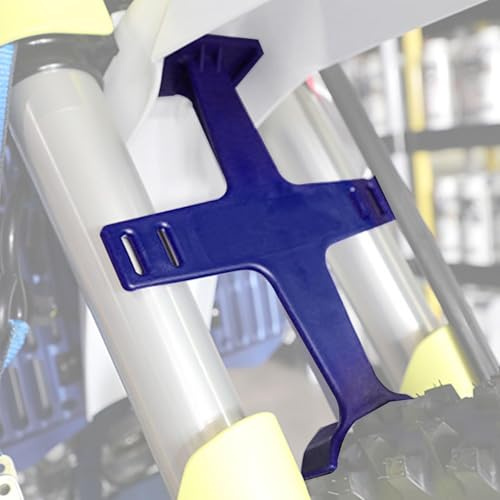 Runfarr Bloque Fourche Moto Cross, Support Fourche Avant Moto-Bleu | Bloque Fourche Transport Moto,Support Suspension Protection Fourche pour Motocross Supermoto Enduro Pit Bike