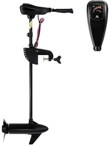 SPOTRAVEL Electric Trolling Motor, 12V 55lbs/ 24V 86lbs Electric Boat Engine with Telescopic Handle & LED Battery Indicator, Watercraft Boat Motors for Saltwater Freshwater (24V, 86lbs)