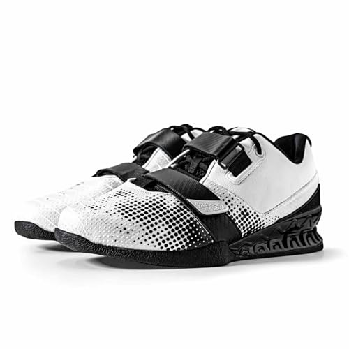 Strength Shop 1 Paar, Gr. 41, Gewichtheberschuhe Herren & Damen mit Hartplastik-Keilabsatz (2,3cm), extrem rutschfest & stabil, Weightlifting Shoes mit starrer Gummi/TPU Sohle & Doppelverschluss