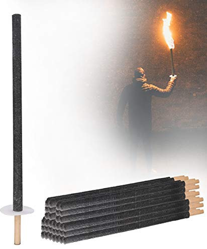 Tubiaz 10 antorchas de cera tiempo de combustión de 90 min,antorchas de jardín para exteriores, antorchas para niños, antorchas para exteriores, fiestas, eventos, caminatas nocturnas