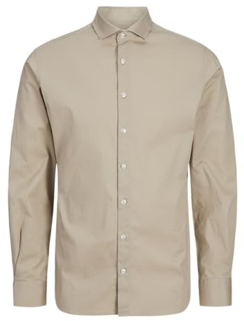 JACK & JONES JPRBLAJAXON Stretch Shirt L/S NOOS, Pure Cashmere,XL