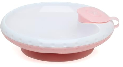 Kiokids Thermoteller mit Saugnapf, kippsicher, Rosa