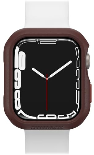 OtterBox All Day Bumper for Apple Watch Series 9/8/7-45mm, Shockproof, Drop Proof, Sleek Protective Case, Guards Display and Edges, Brown/Red