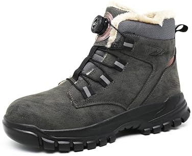 Zedazoom Botas Trabajo Botas Seguridad para Hombres Zapatos Seguridad Acolchados Zapatos Trabajo Moda Zapatos Multifuncionales Botas Puntera de Acero, Antideslizantes, Cómodas Botas de Caña Alta