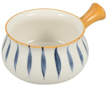 HOLIDYOYO Ciotola Ceramica Per Colazione e Insalata Con Manico Contenitore Per Cibo Elegante e Pratico Per La Cucina e La Tavola Della Famiglia