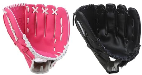 Guanti da baseball per bambini, Guanti da baseball per bambini - Guanti da cattura leggeri per adulti,Guanti in pelle PU addensati per ragazze, donne, uomini, ragazzi, principianti di baseball