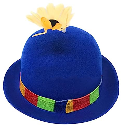 Beimus Filzhut für Damen, Karneval, Party, für Damen, Teenager, lässiger Frühling, sonnenfester Hut mit Blume